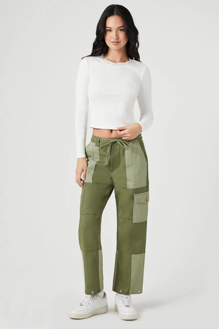 Lace-Trim Pointelle Knit Top - Image 4