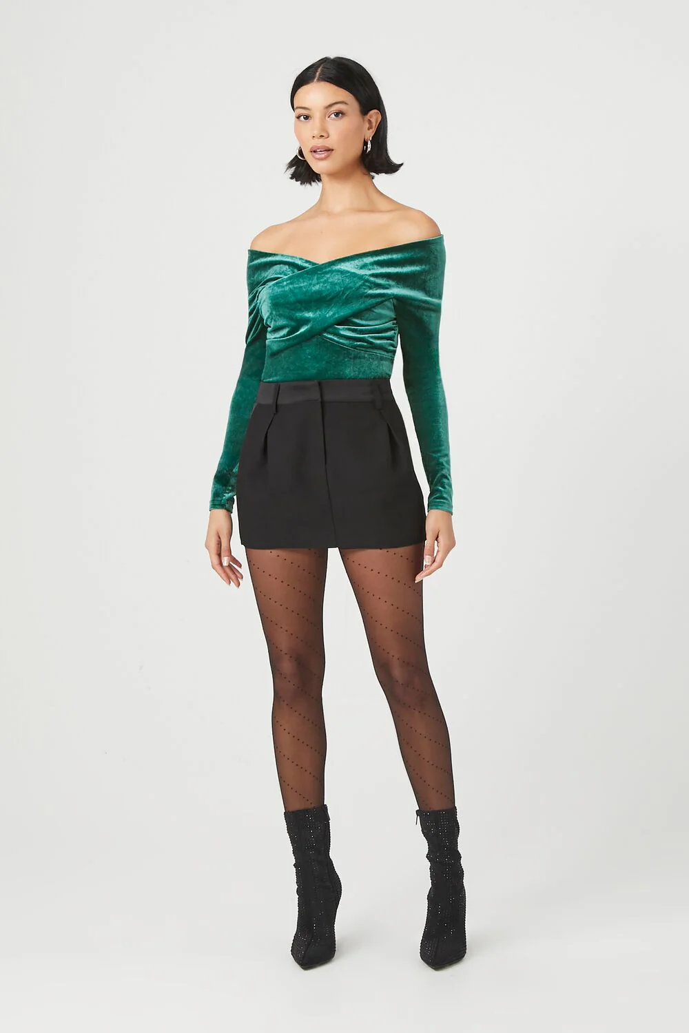 Velvet Off-the-Shoulder Top - Image 4