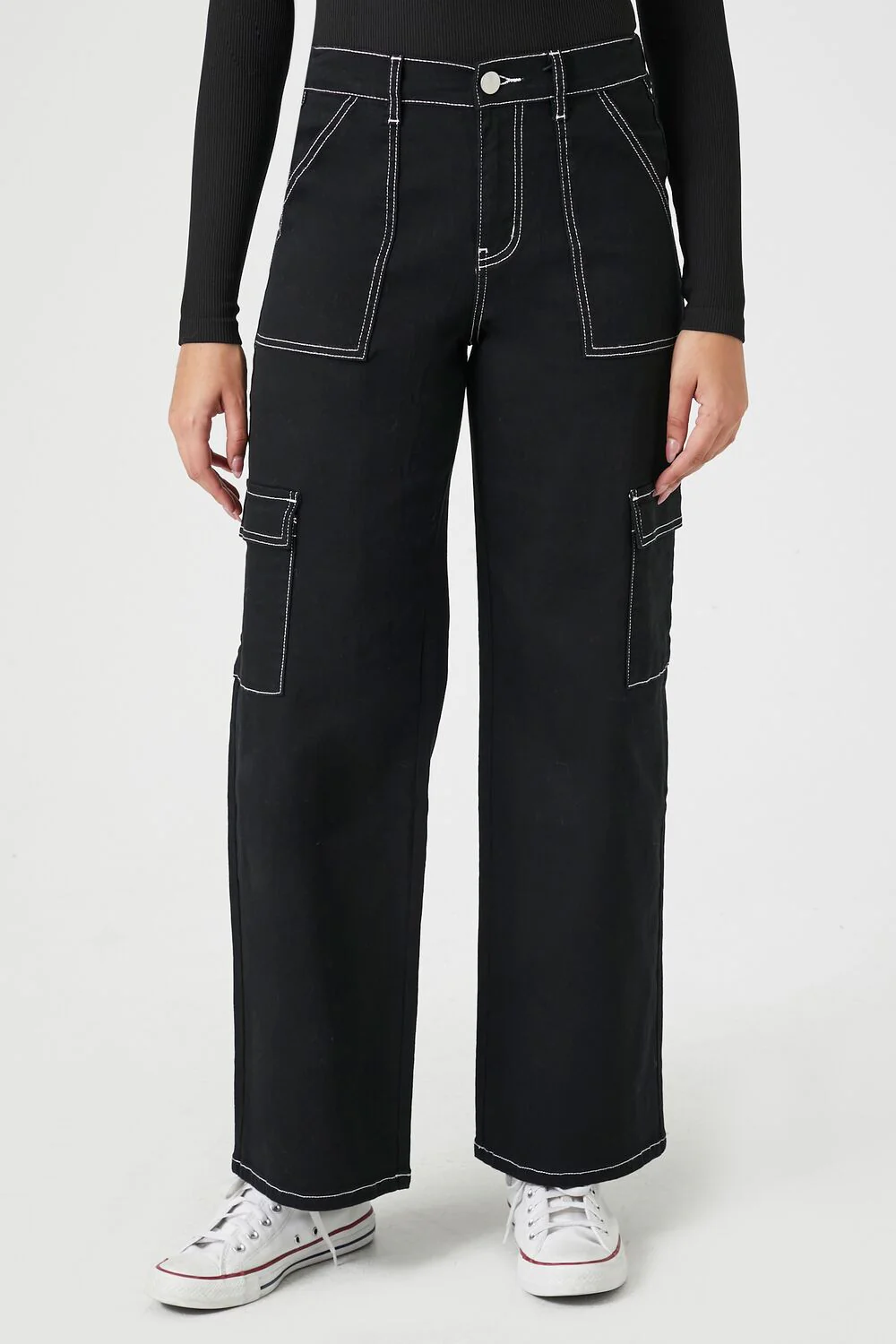 Twill Straight-Leg Cargo Pants - Image 2