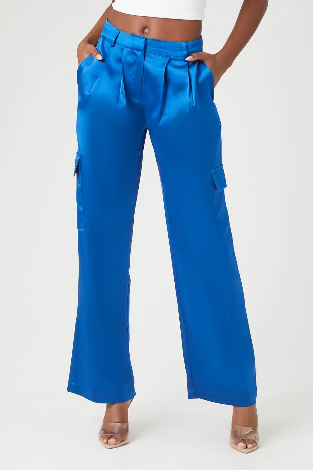 Satin Cargo Pants - Image 2
