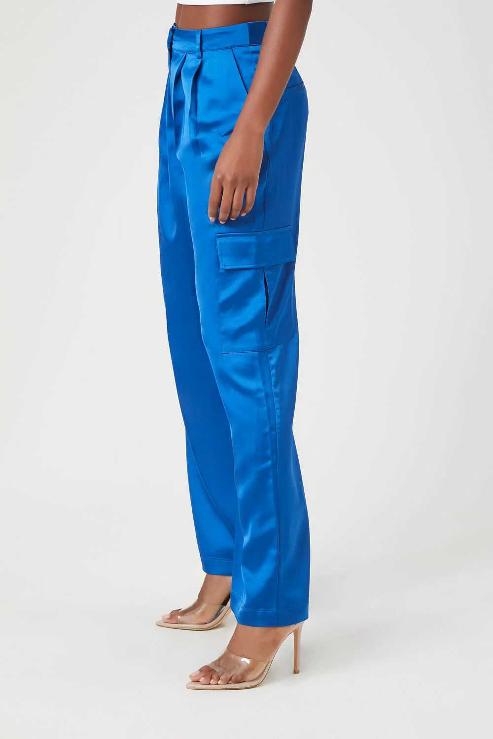 Satin Cargo Pants - Image 3