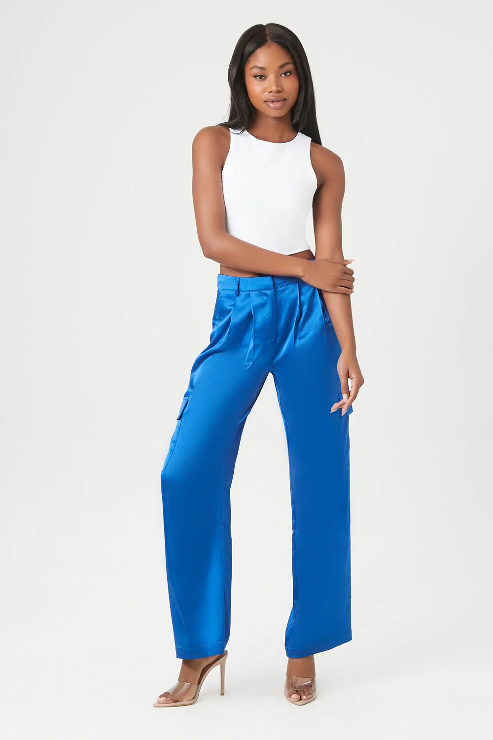 Satin Cargo Pants - Image 5