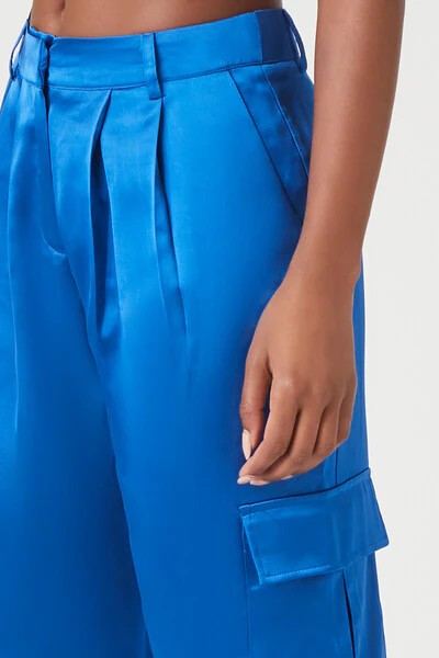 Satin Cargo Pants - Image 6