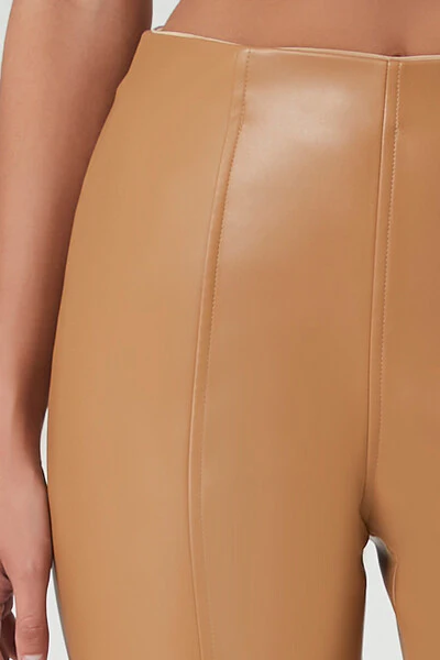 Faux Leather High-Rise Ankle Pants - Image 6