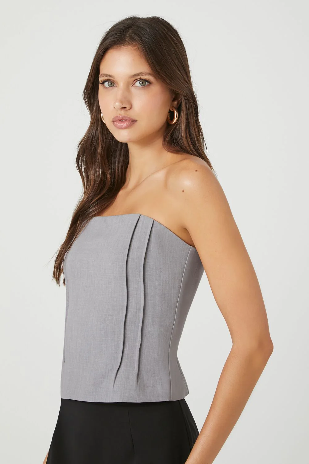 Pleated Strapless Top - Image 2