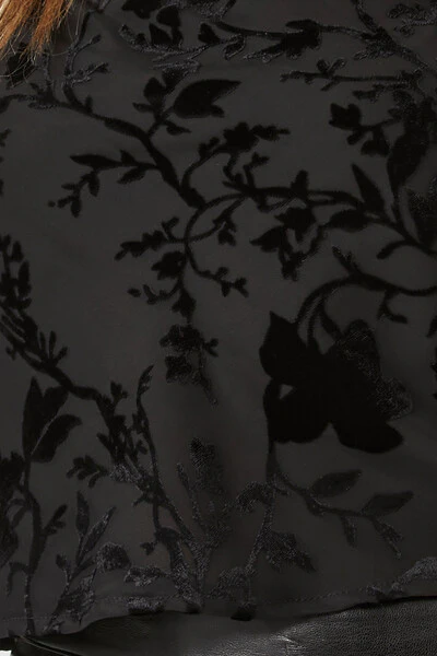 Velvet Floral Tube Top - Image 5