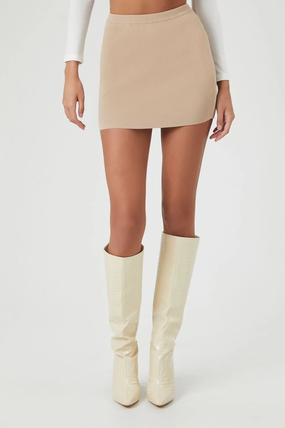 Sweater-Knit Mini Skirt - Image 2