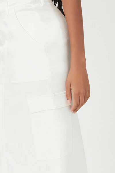 Satin Slit Midi Skirt - Image 10
