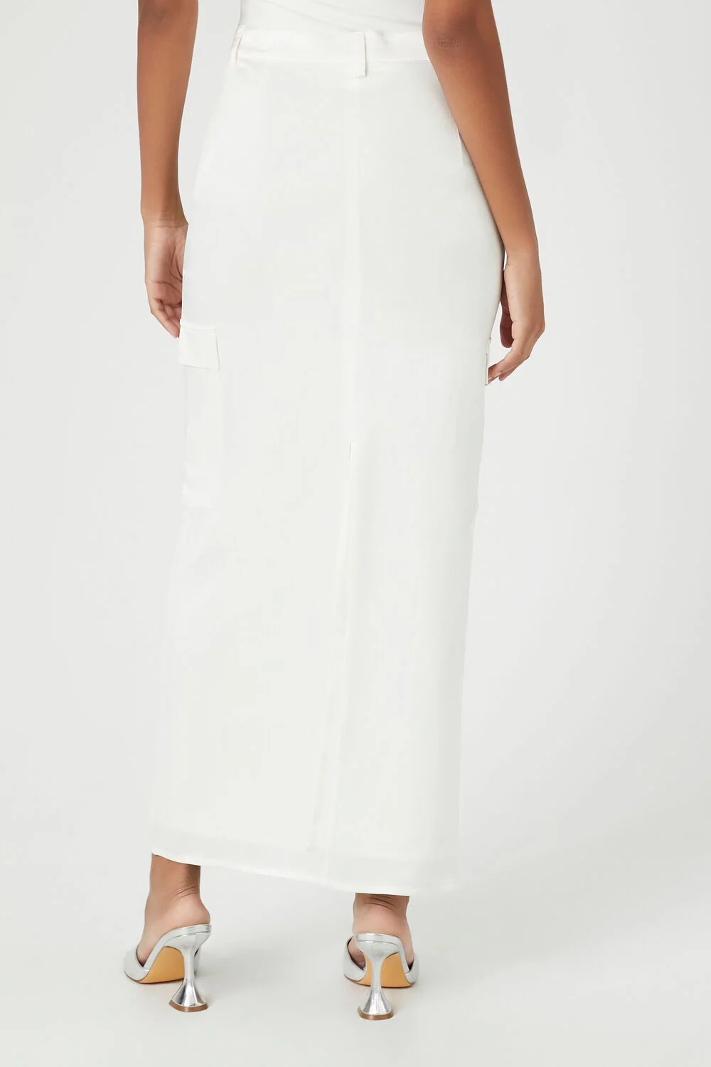 Satin Slit Midi Skirt - Image 9