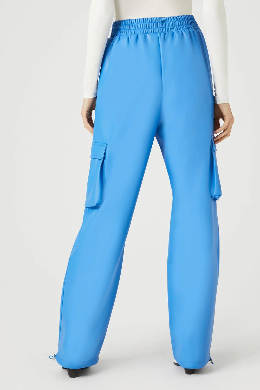 Faux Leather Cargo Pants - Image 18