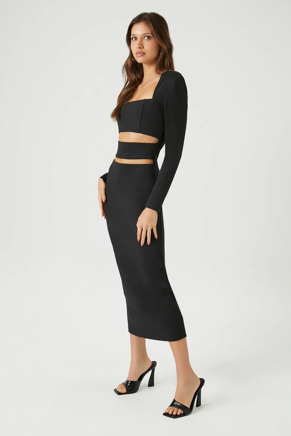 Ponte Knit Cutout Midi Dress - Image 2
