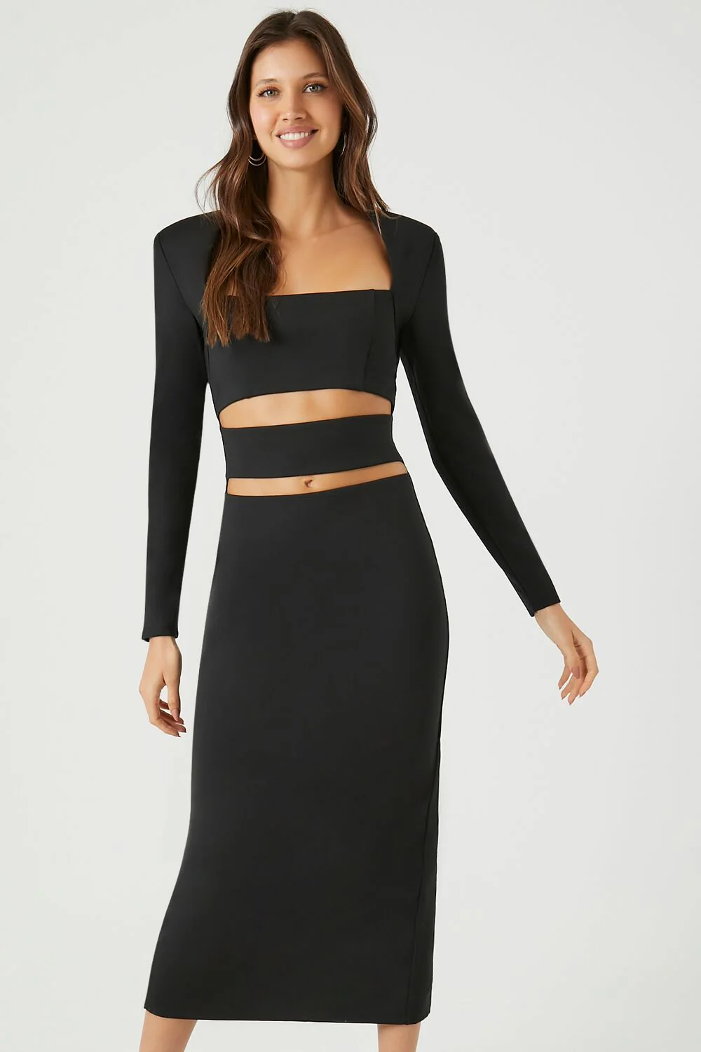 Ponte Knit Cutout Midi Dress - Image 4