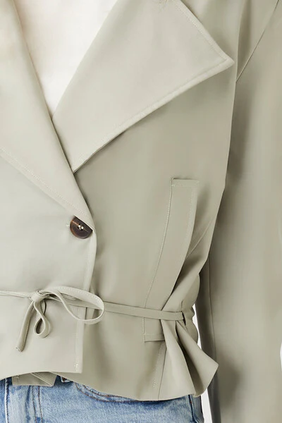 Cropped Double-Breasted Jacket - Image 5