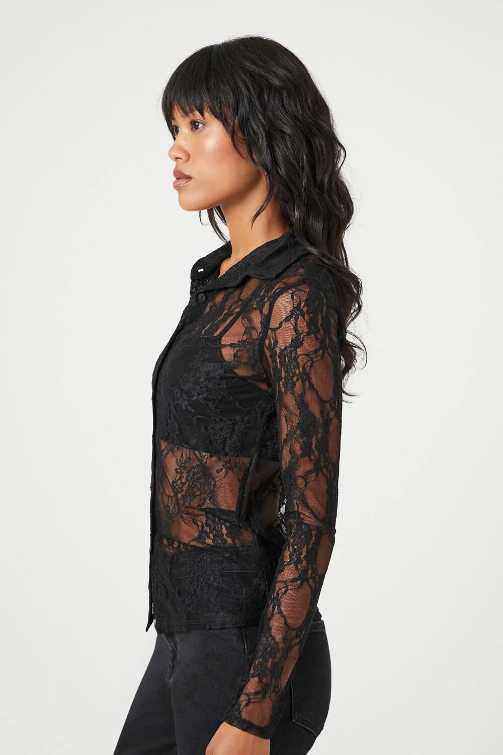 Sheer Lace Shirt - Image 2