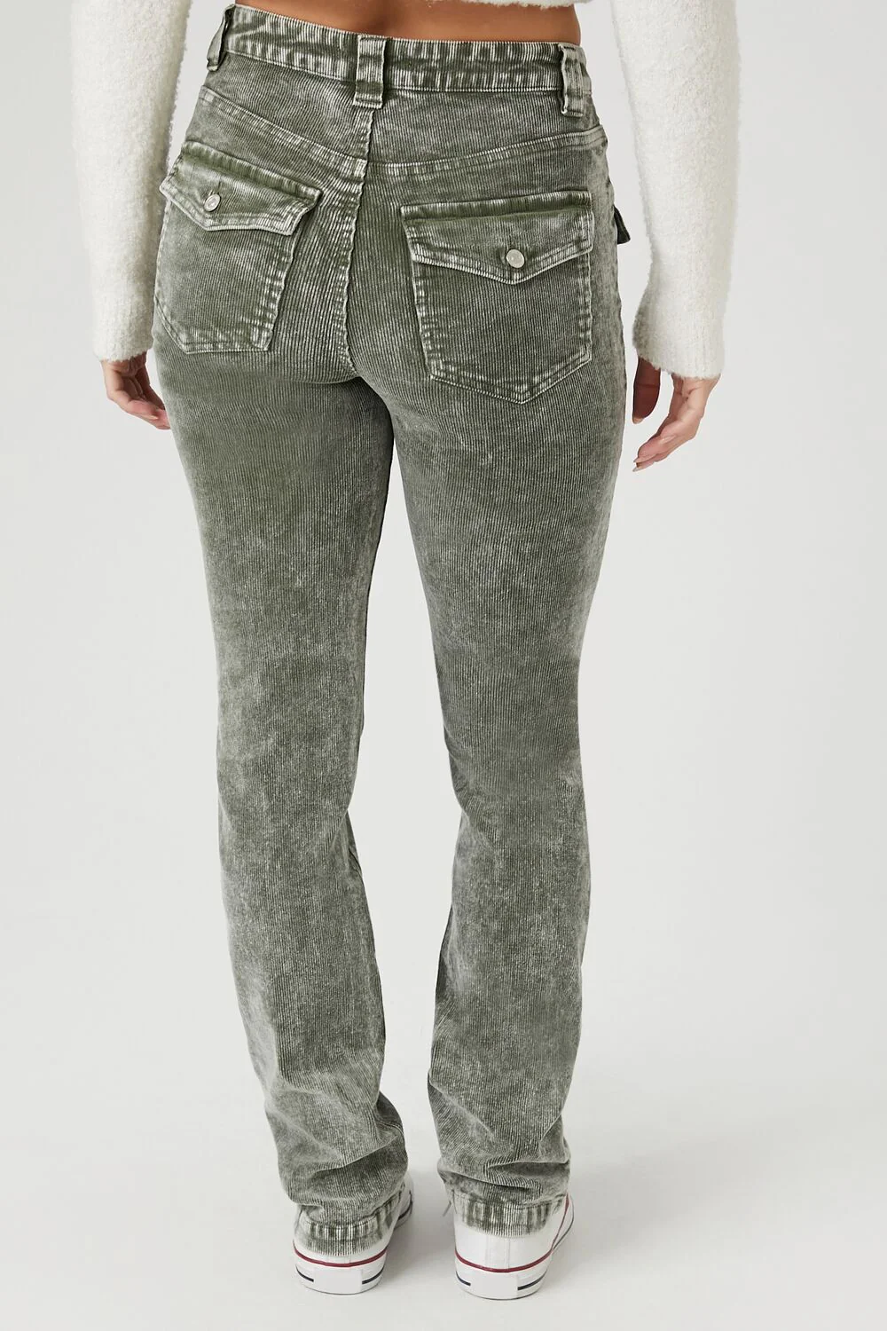 Acid Wash Corduroy Cargo Pants - Image 4