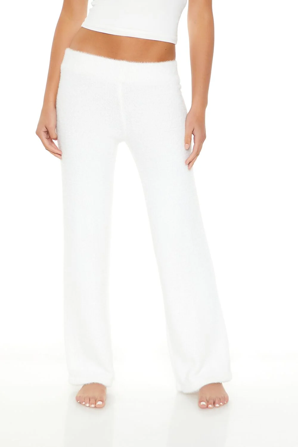 Fuzzy Knit Flare Pants - Image 2