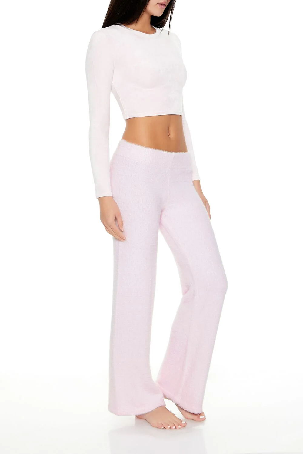 Fuzzy Knit Flare Pants - Image 24