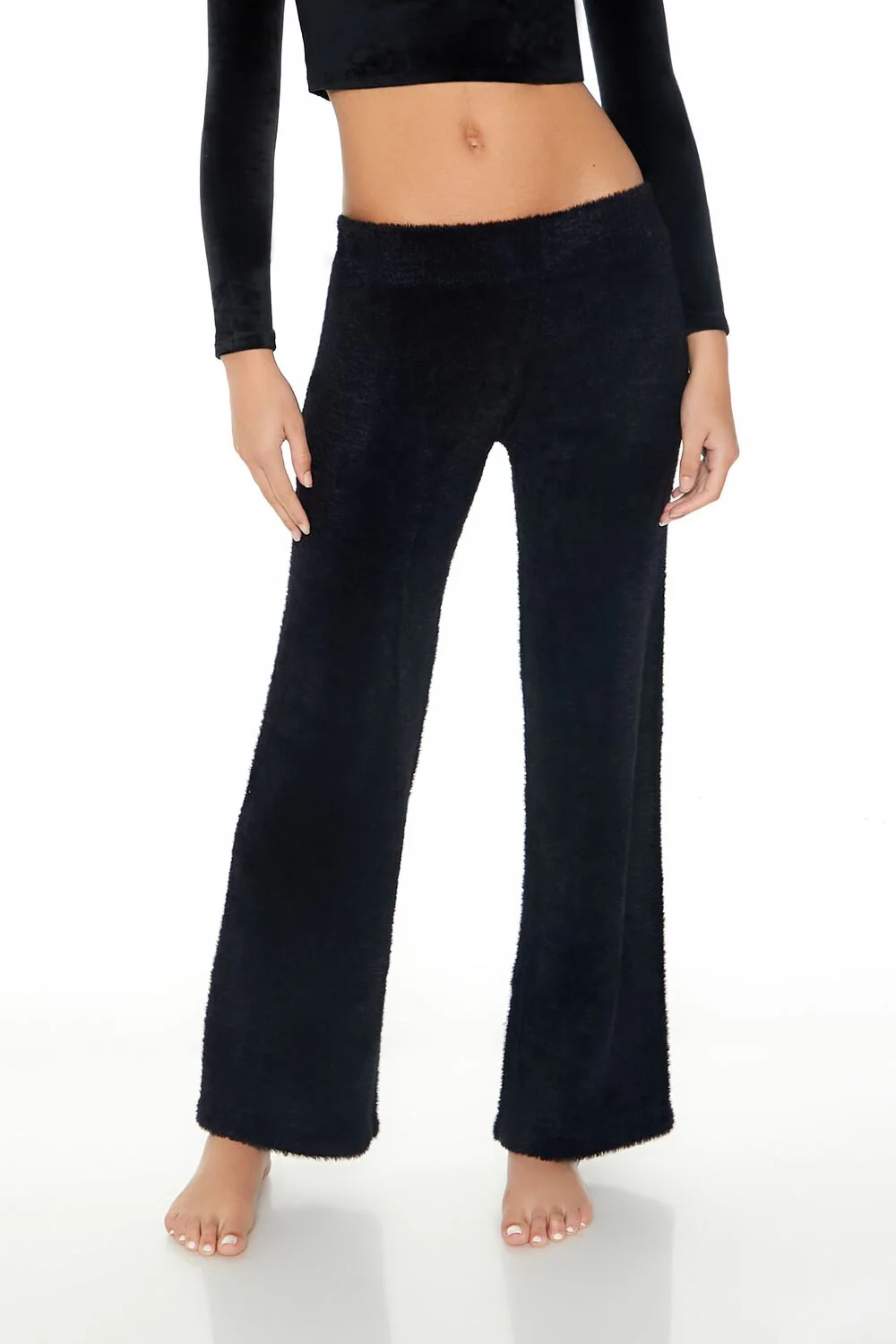 Fuzzy Knit Flare Pants - Image 8
