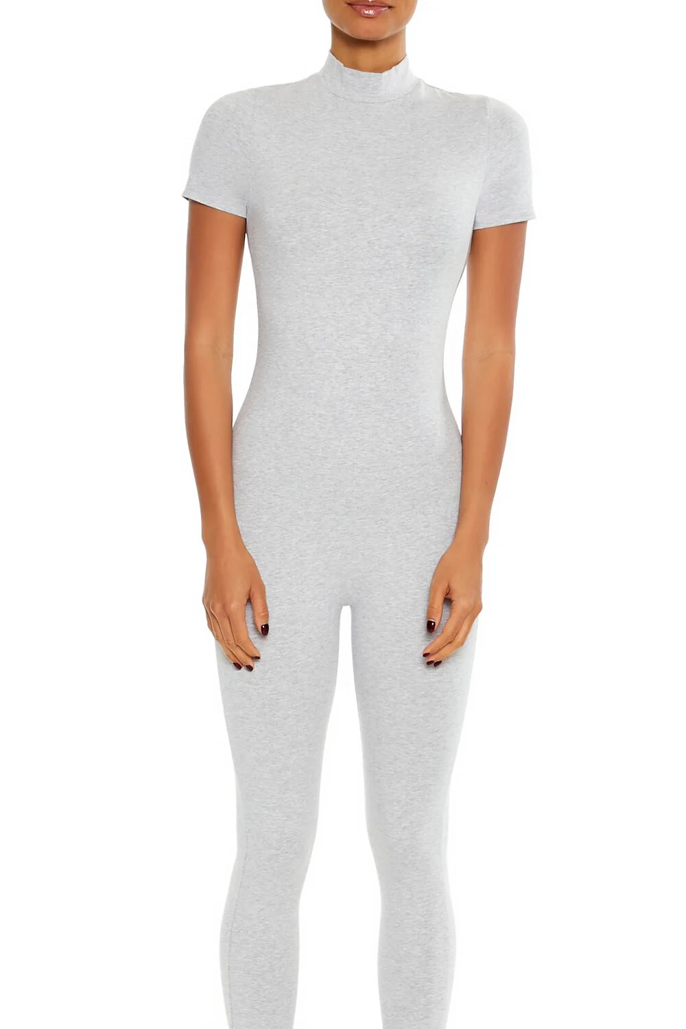 Fitted Mock Neck Jumpsuit - Image 7