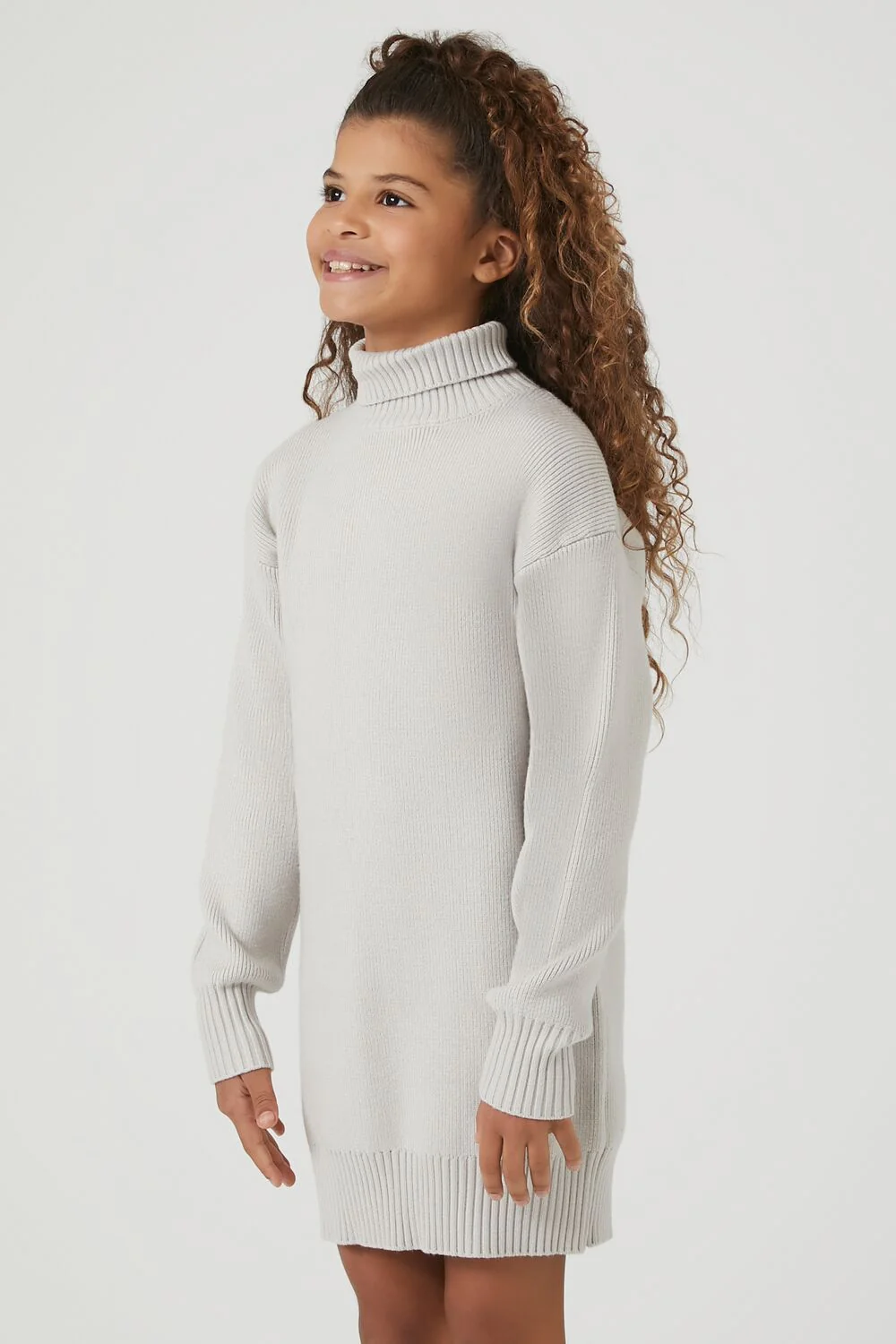 Girls Turtleneck Sweater Dress (Kids) - Image 2