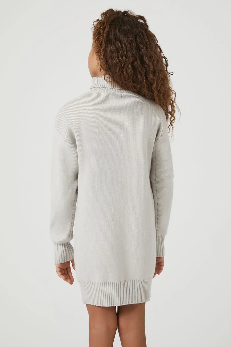 Girls Turtleneck Sweater Dress (Kids) - Image 3
