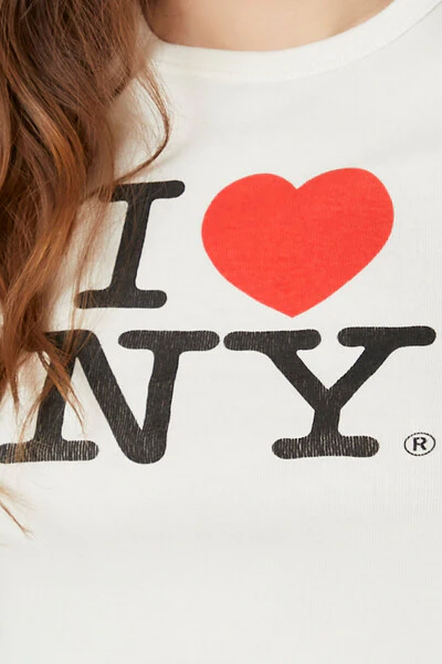 Cropped I Love NY Graphic Tee - Image 5
