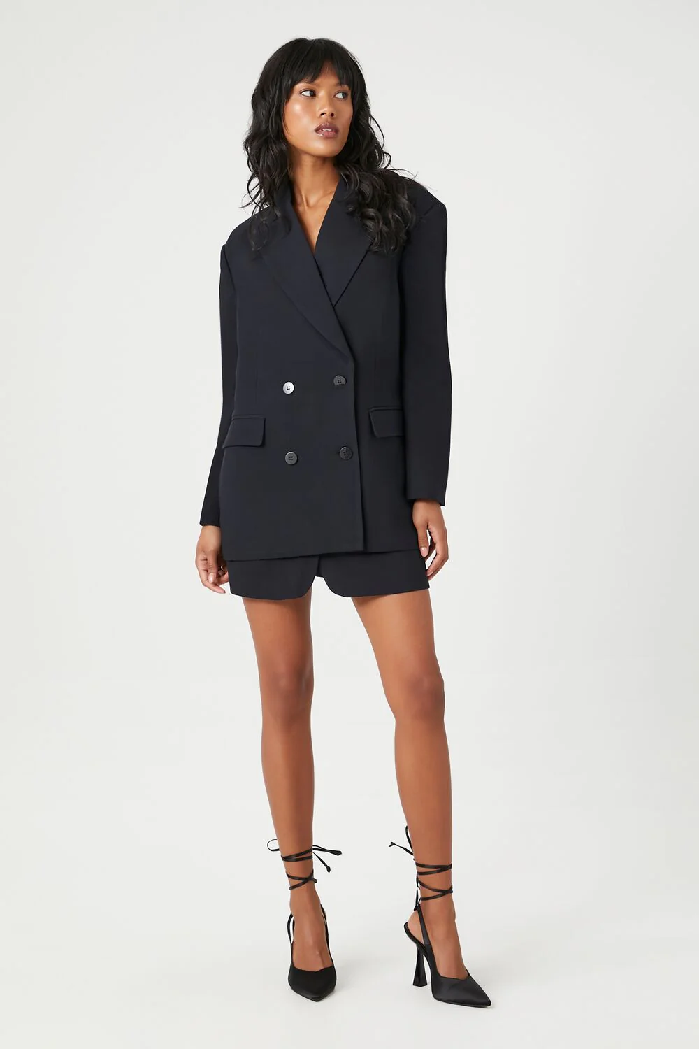 Plunging Double-Breasted Blazer - Image 4