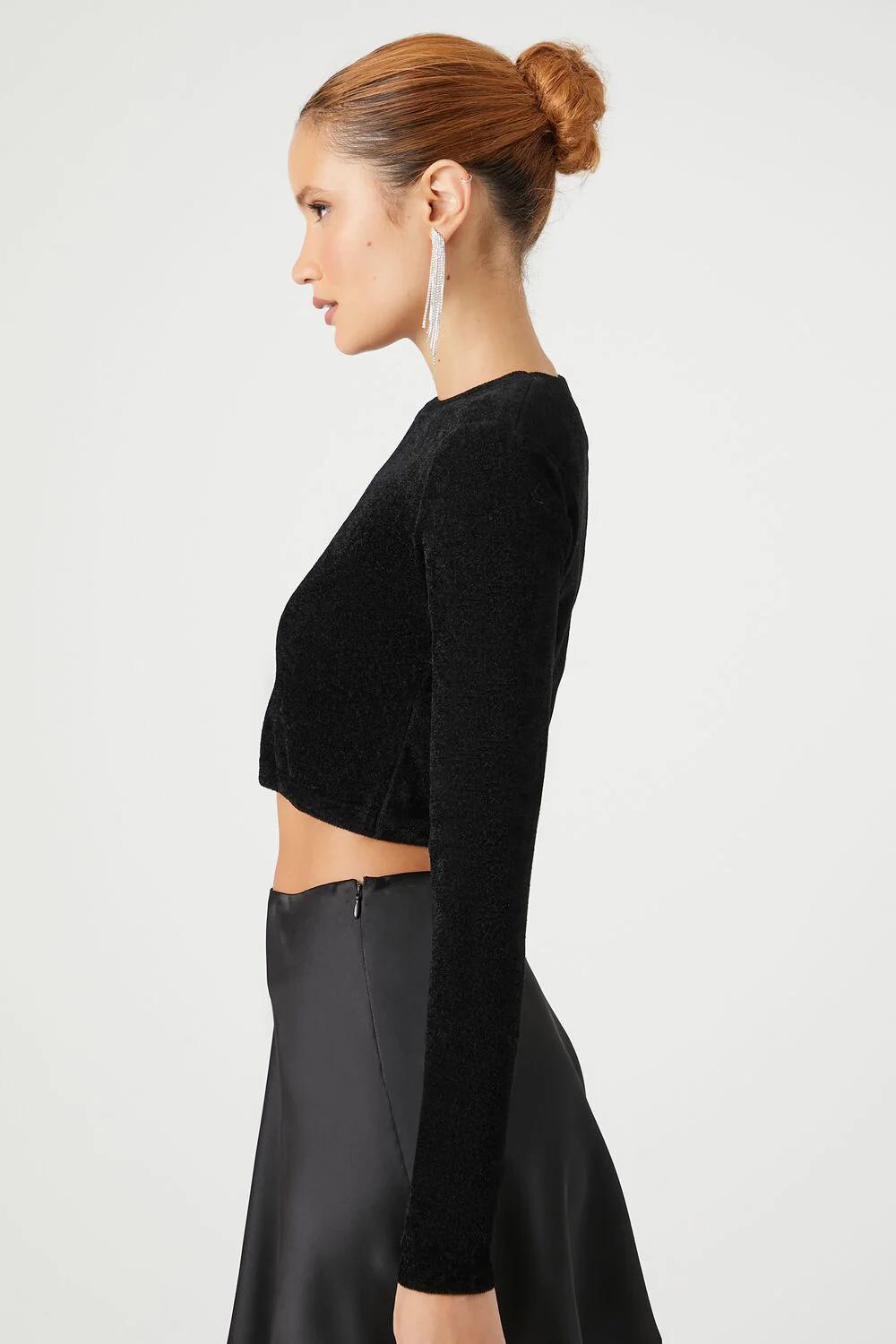 Cropped Long-Sleeve Sweater - Image 2