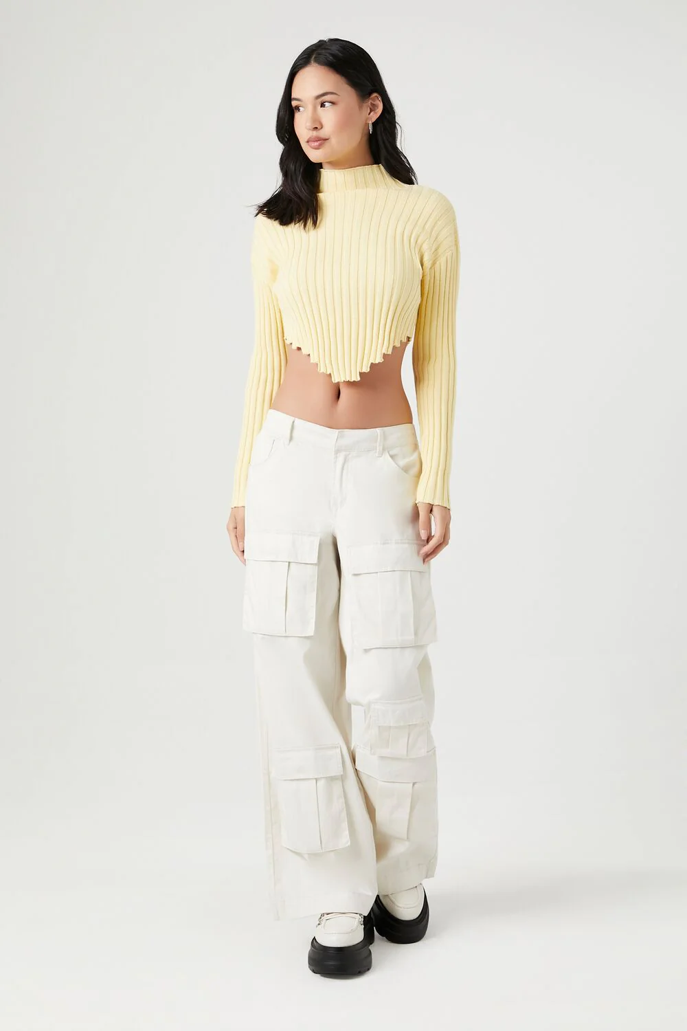 Cropped Turtleneck Sweater - Image 4