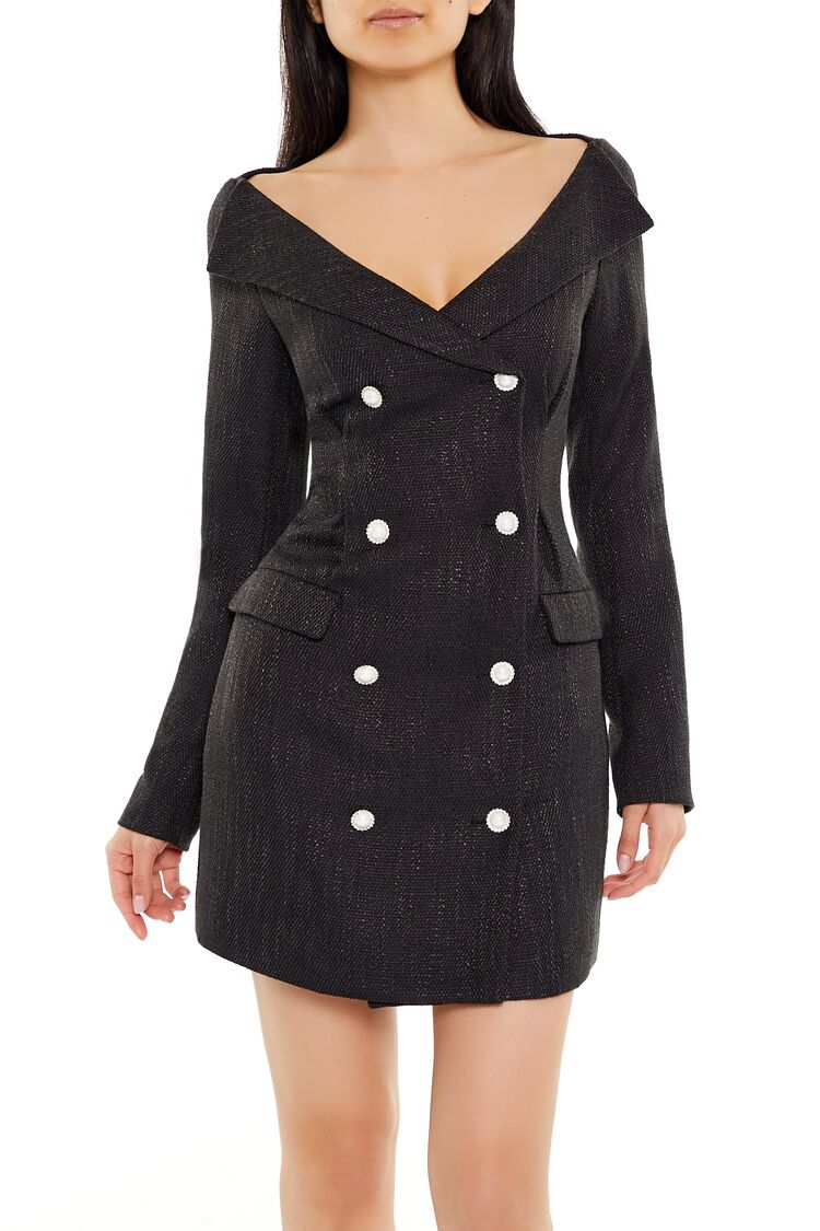 Tweed Double-Breasted Mini Dress - Image 2