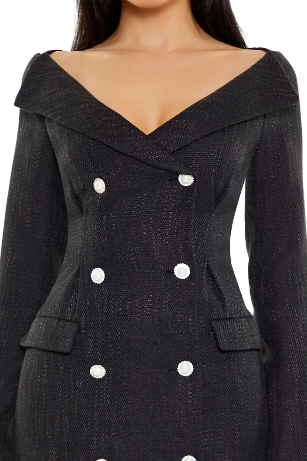 Tweed Double-Breasted Mini Dress - Image 5
