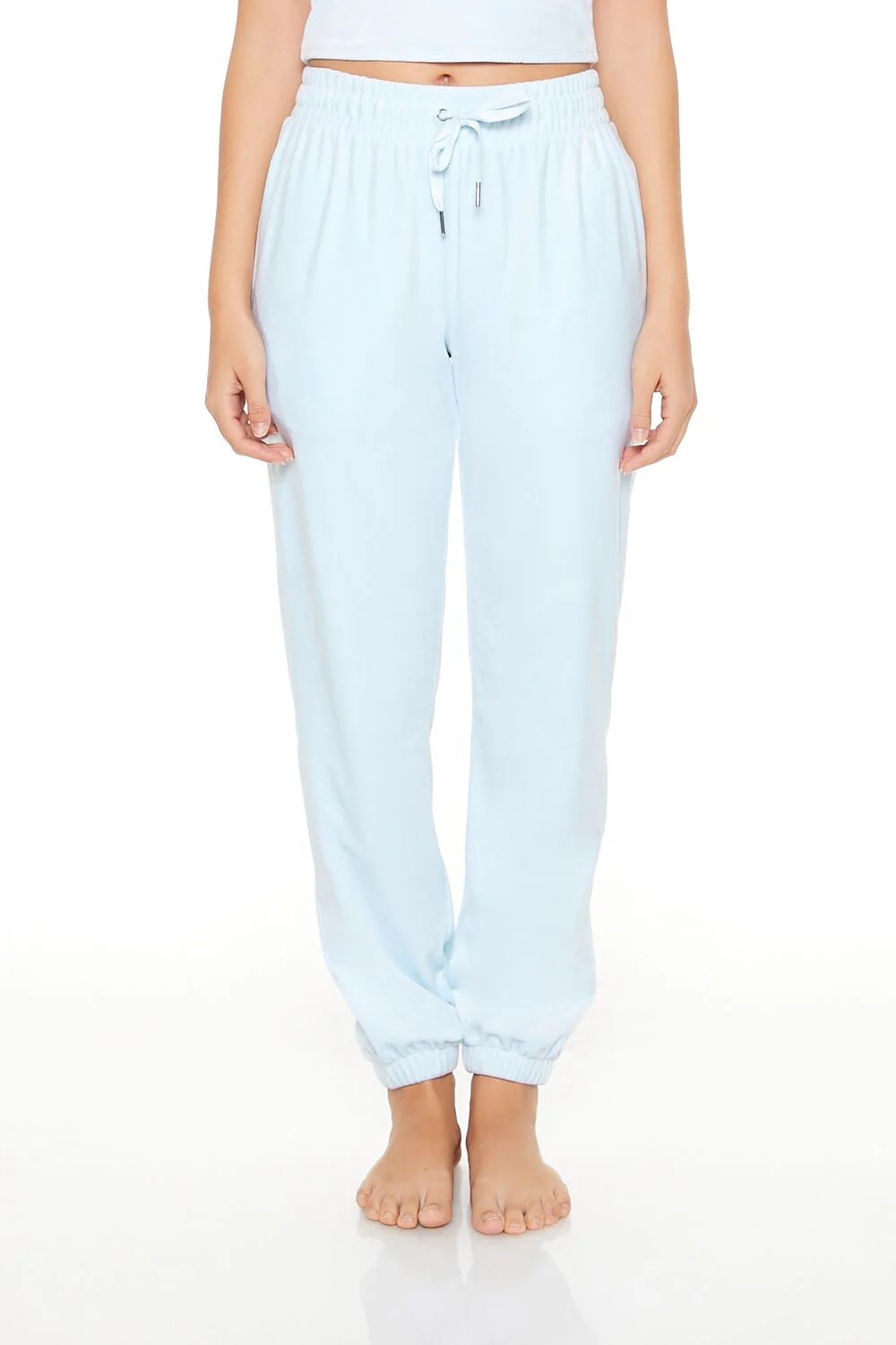 Velour Drawstring Joggers - Image 2