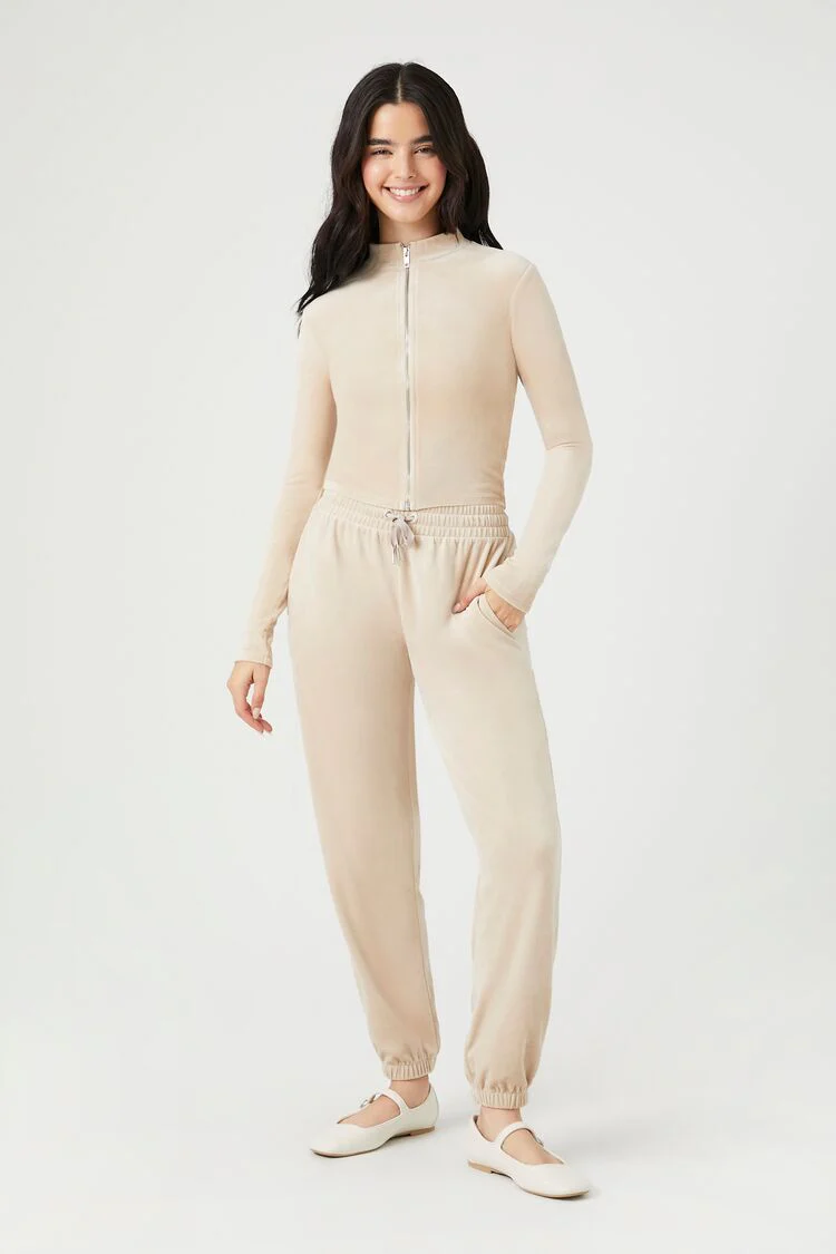 Velour Drawstring Joggers - Image 27