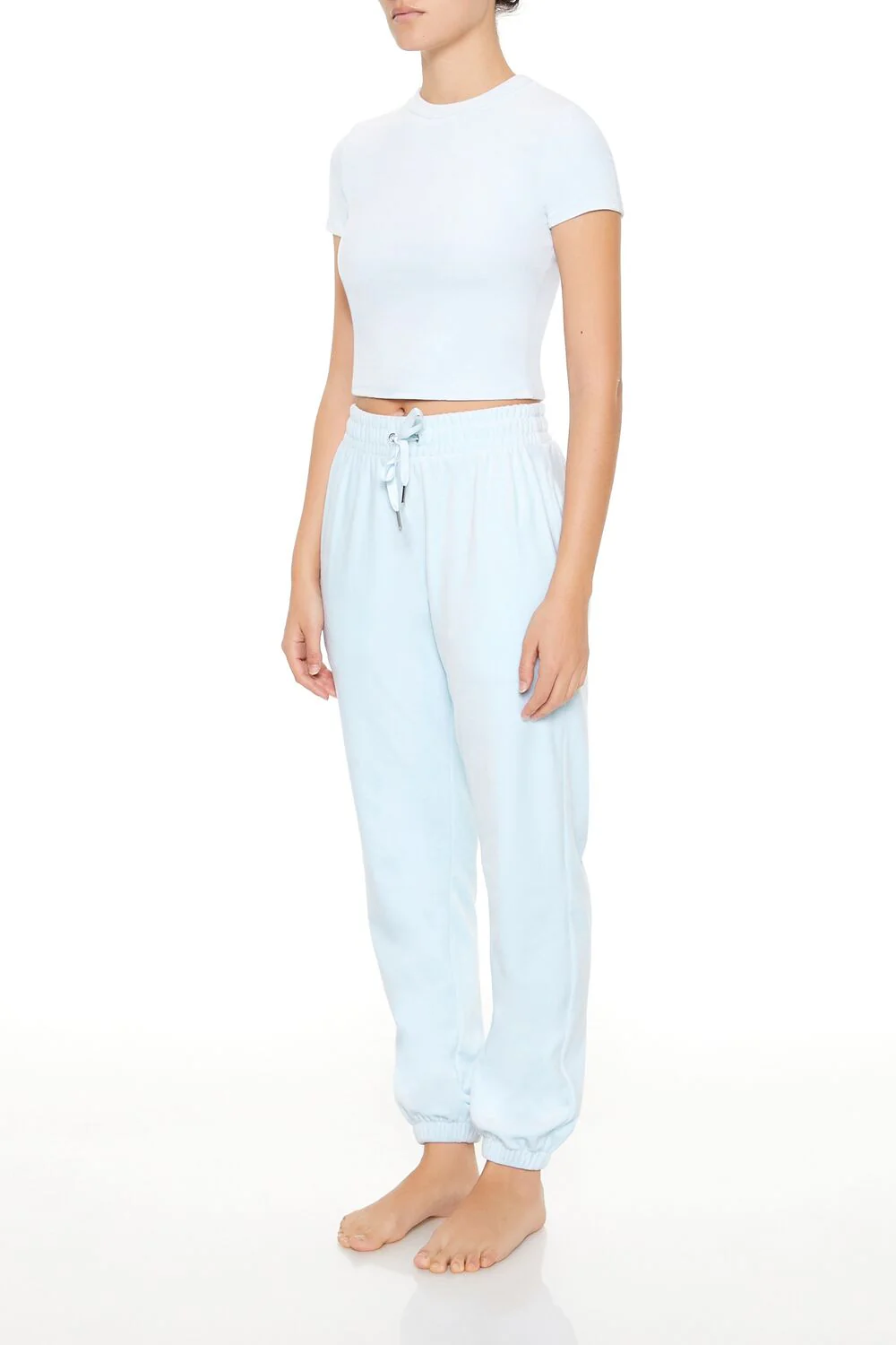 Velour Drawstring Joggers - Image 3