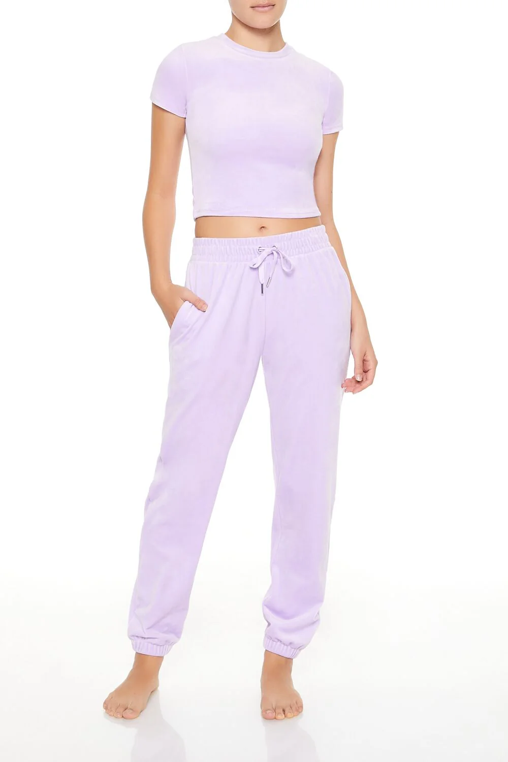 Velour Drawstring Joggers - Image 43