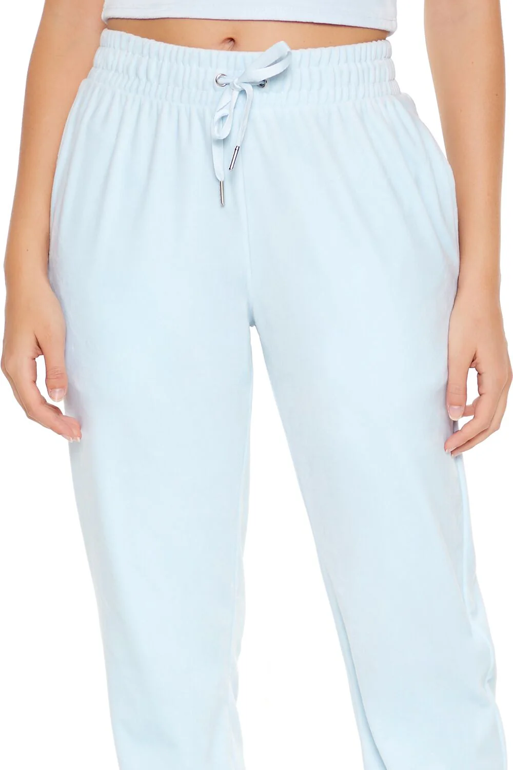 Velour Drawstring Joggers - Image 5