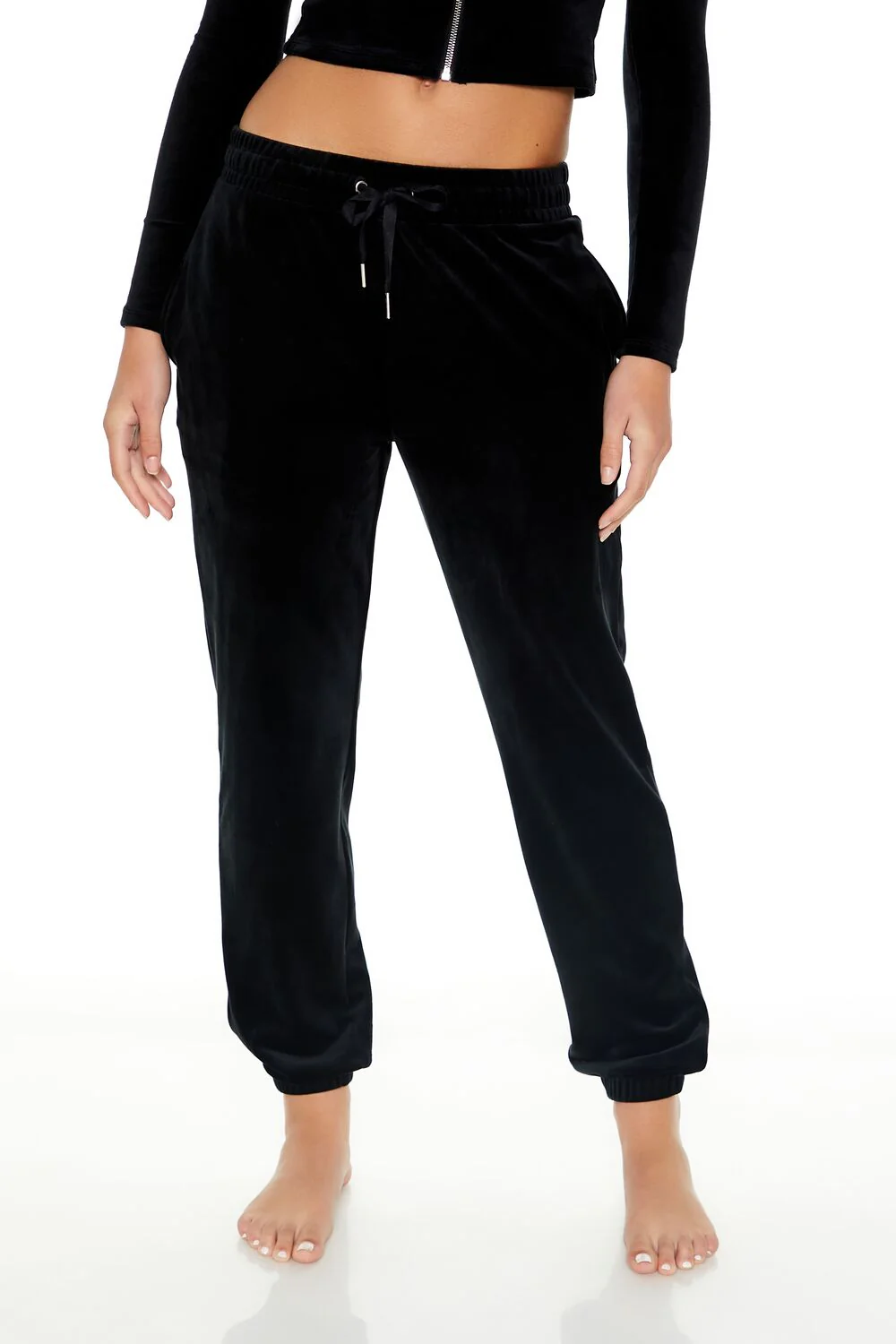 Velour Drawstring Joggers - Image 7
