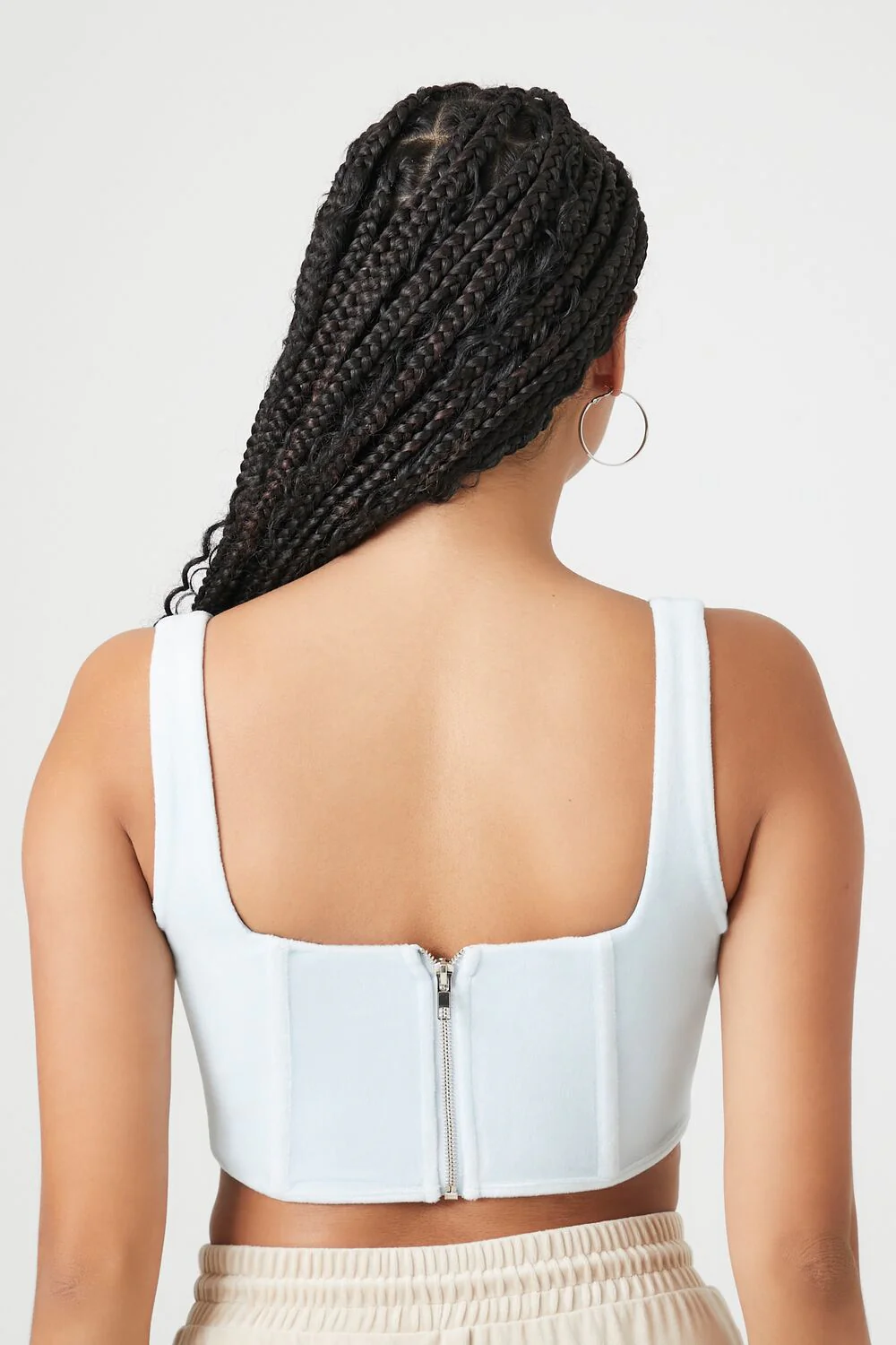 Velour Corset Crop Top - Image 13