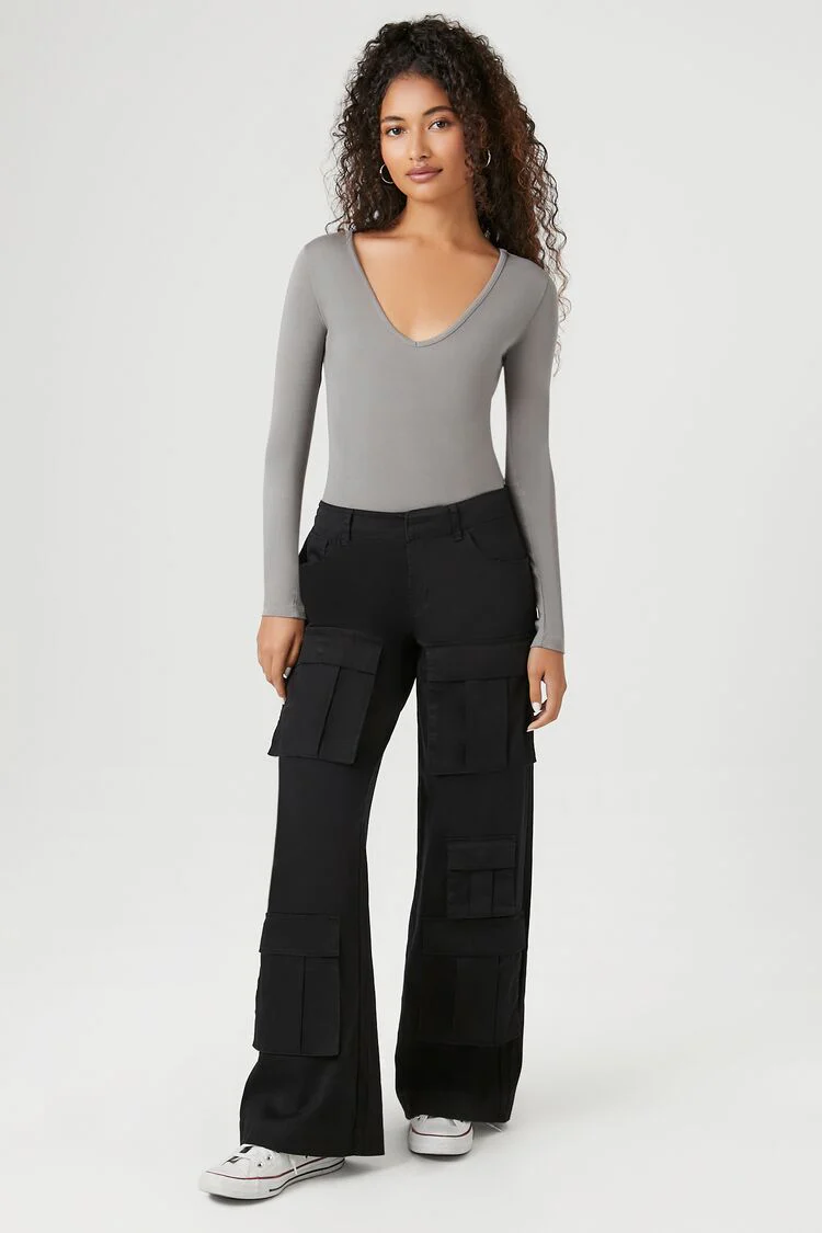 Long-Sleeve V-Neck Bodysuit - Image 10