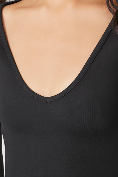 Long-Sleeve V-Neck Bodysuit - Image 6