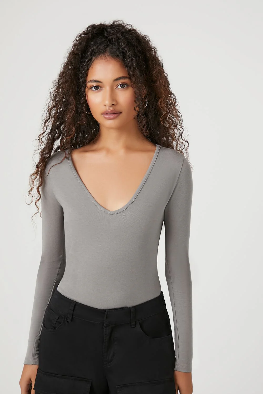 Long-Sleeve V-Neck Bodysuit - Image 7