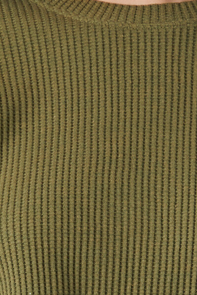 Boxy Ribbed Knit Crop Top - Image 5