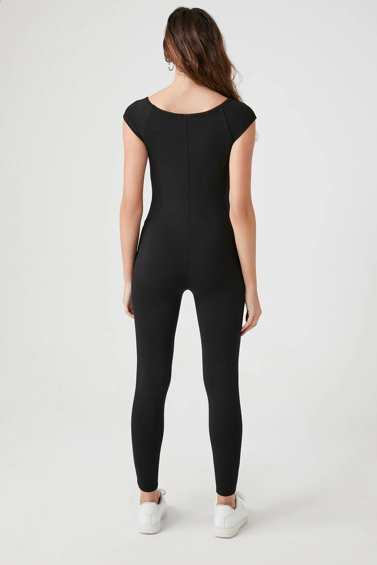 Cap-Sleeve Fitted Jumpsuit - Image 3