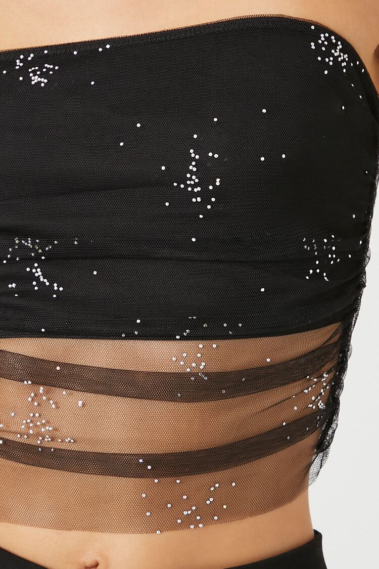 Sequin Mesh Tube Top - Image 5