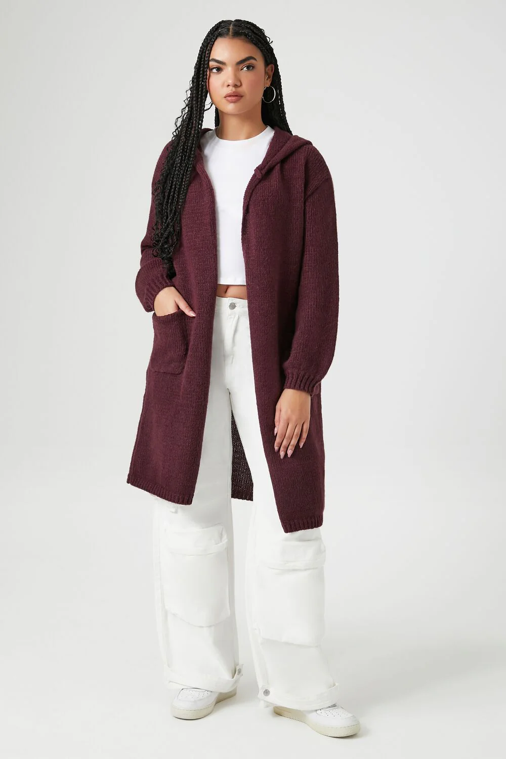 Hooded Cardigan Sweater - Image 24