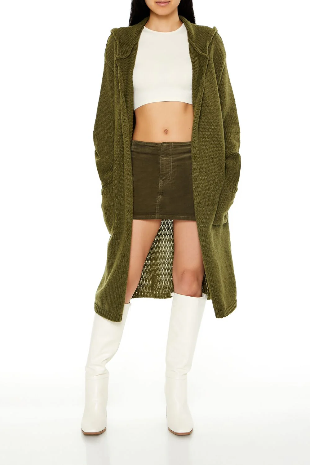 Hooded Cardigan Sweater - Image 36