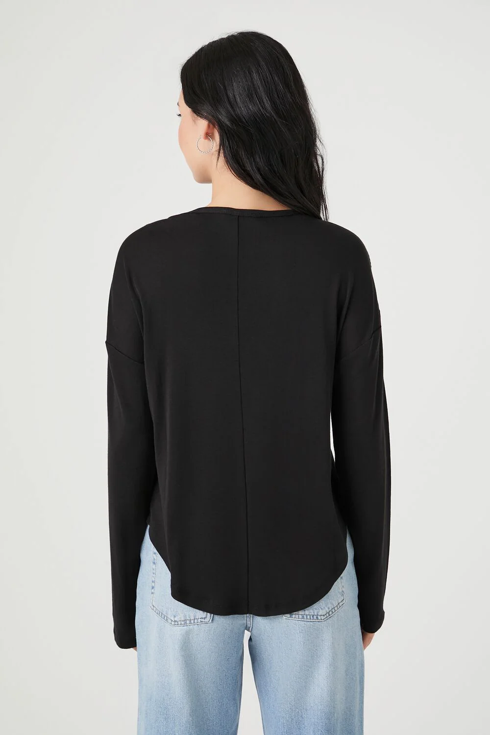 Billowy Curved-Hem Top - Image 3