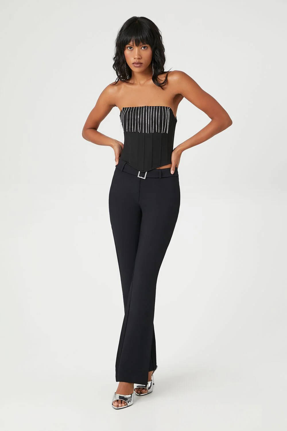 Rhinestone Fringe Tube Top - Image 4