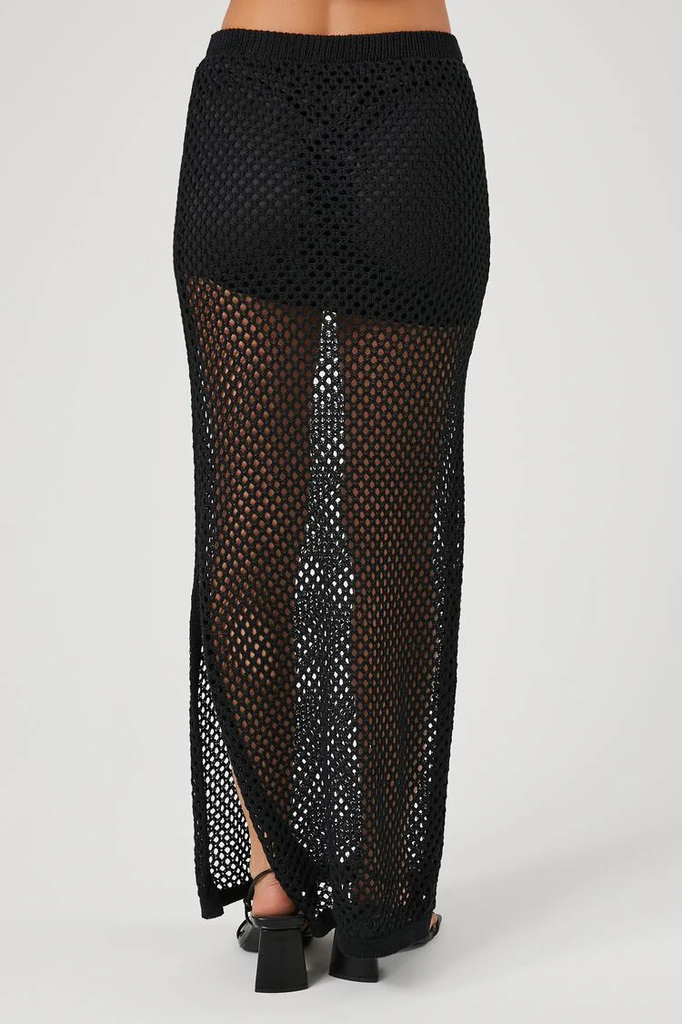 Sheer Crochet Maxi Skirt - Image 10