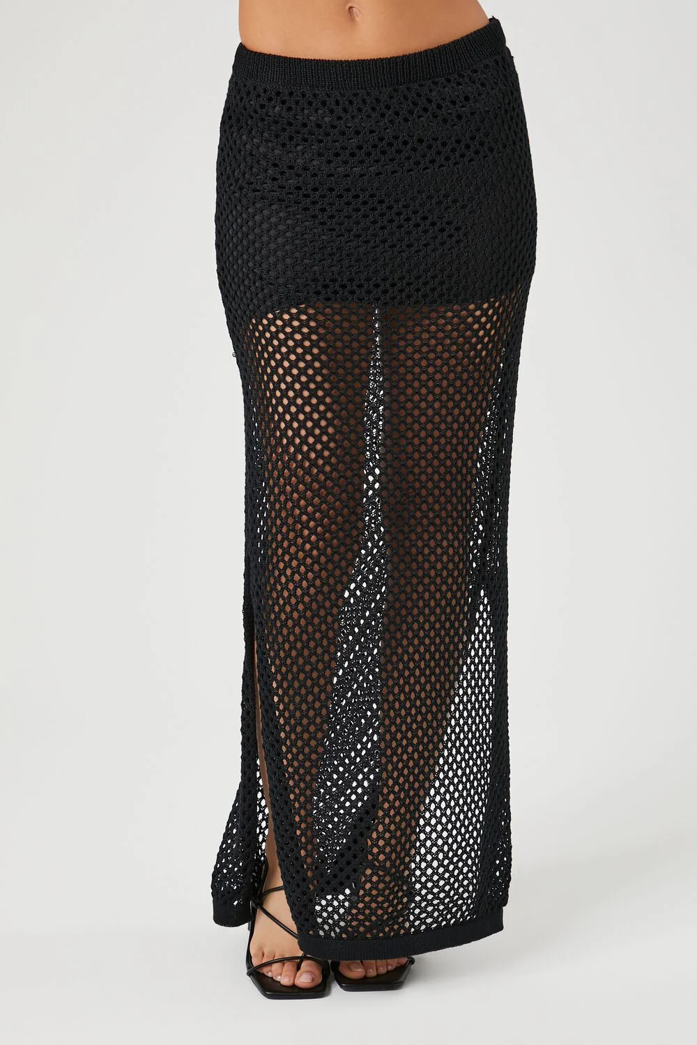Sheer Crochet Maxi Skirt - Image 8